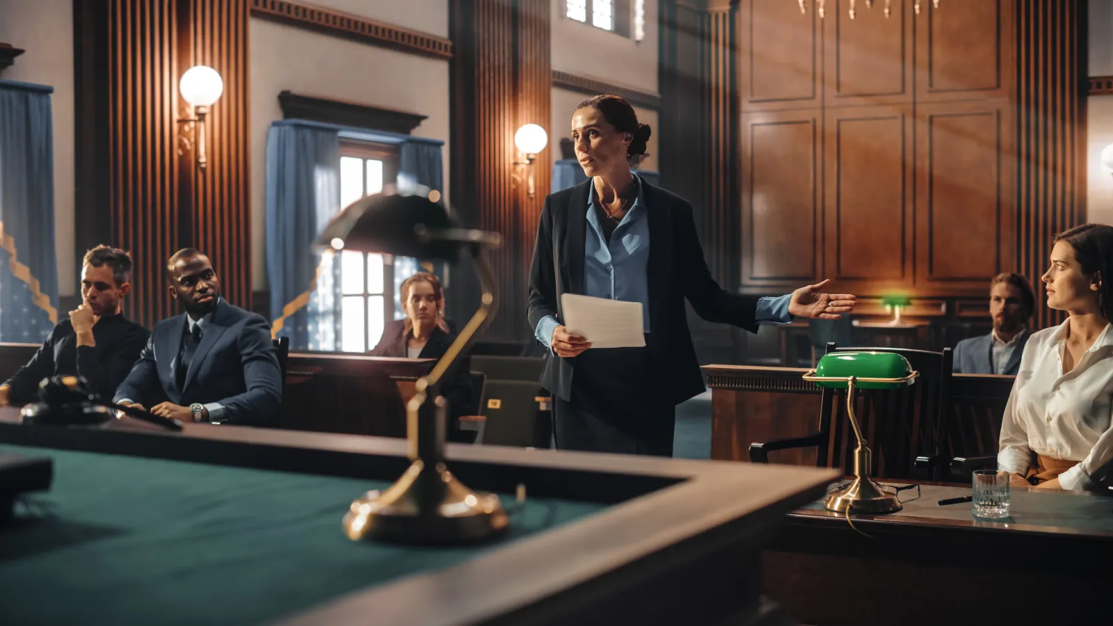 Attorneys in a courtroom