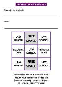 Example game card with a 3x3 grid and instructions