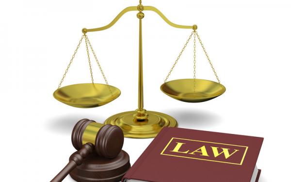 Scales of Justice, gavel, law book