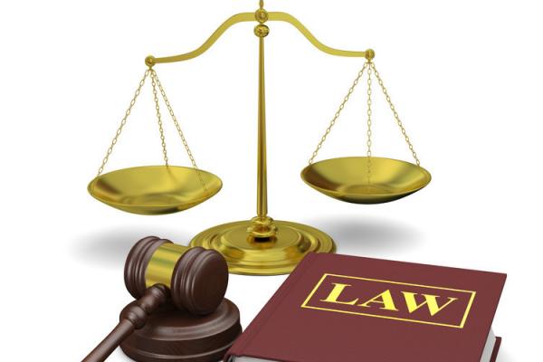 Scales of Justice, gavel, law book